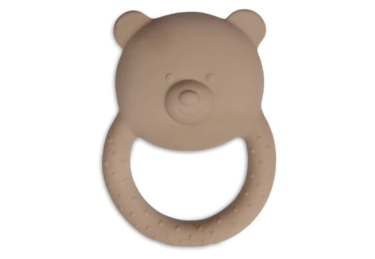 Anneau de dentition en caoutchouc Teddy Bear - Biscuit