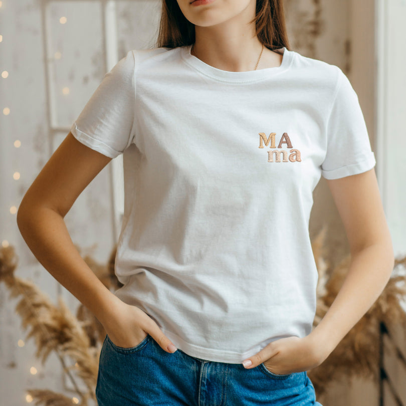 Tee-shirt Mama broderie