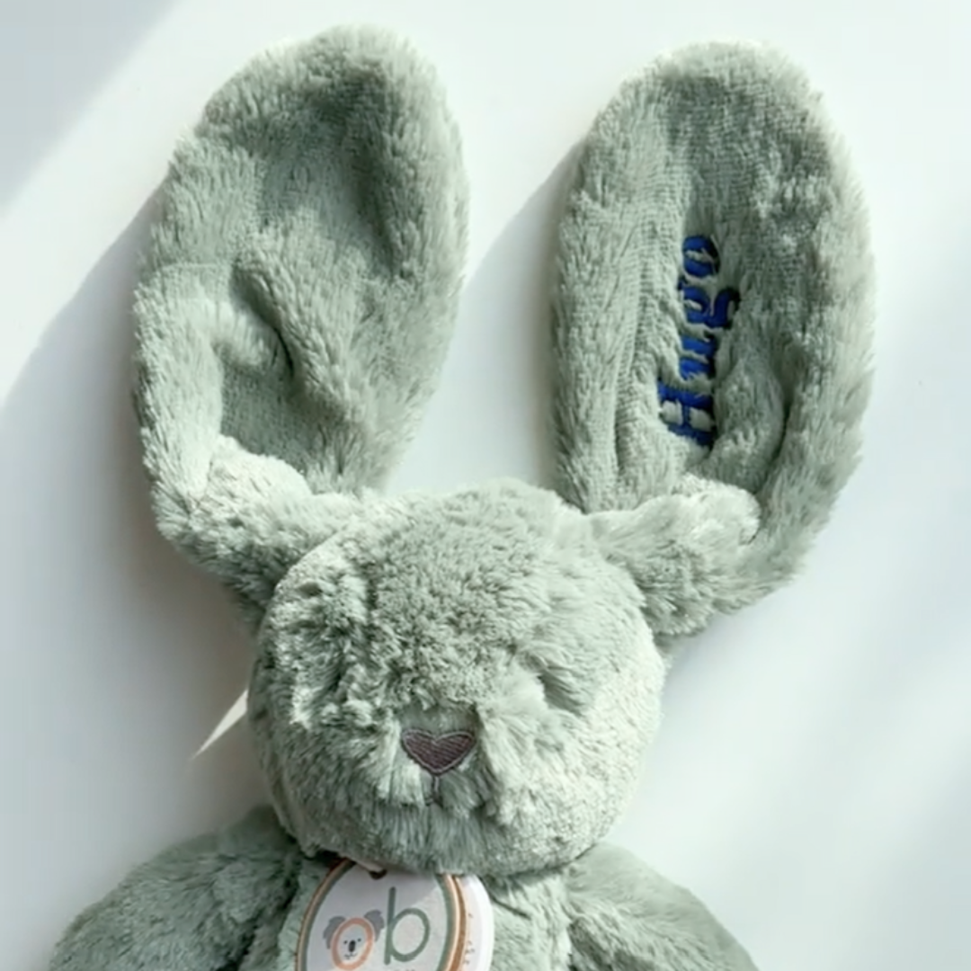 Doudou peluche lapin 30 cm –Sauge OB DESIGN