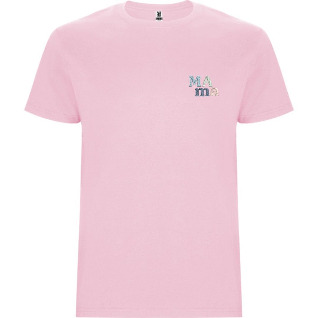 Tee-shirt Mama brodé coloris bleu glacier vert bleu orage rose Avent Bébé