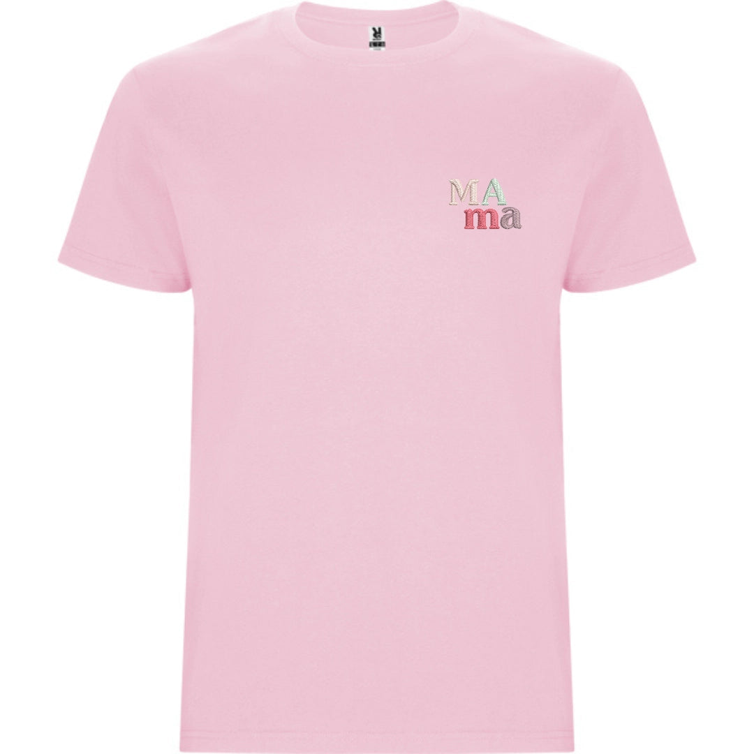 Tee-shirt Mama brodé coloris ROSE VERT CORAIL LIE DE VIN Avent Bébé