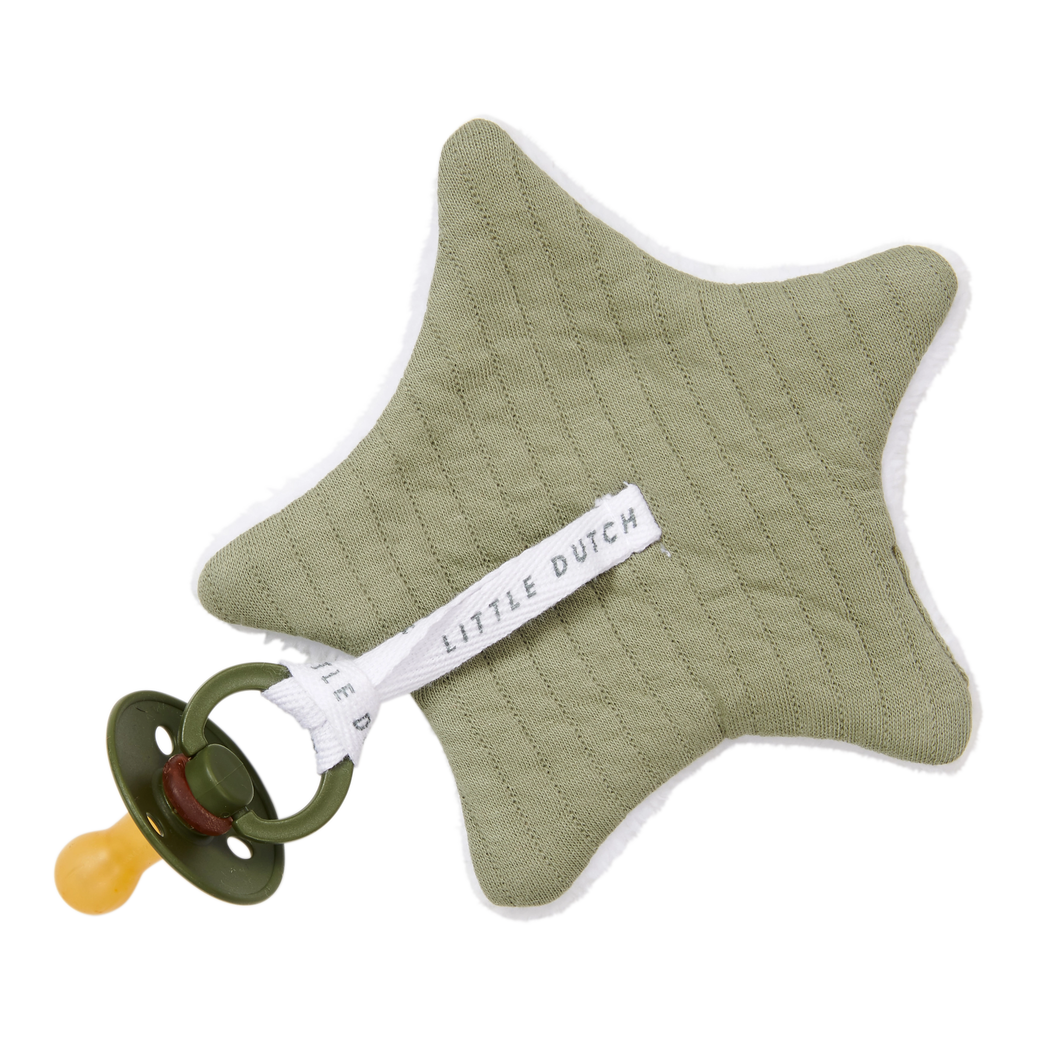 Doudou attache-sucette - Pure Olive