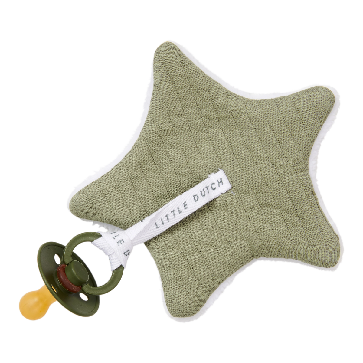 Doudou attache-sucette - Pure Olive