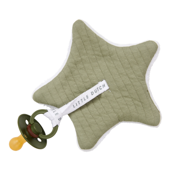 Doudou attache-sucette - Pure Olive