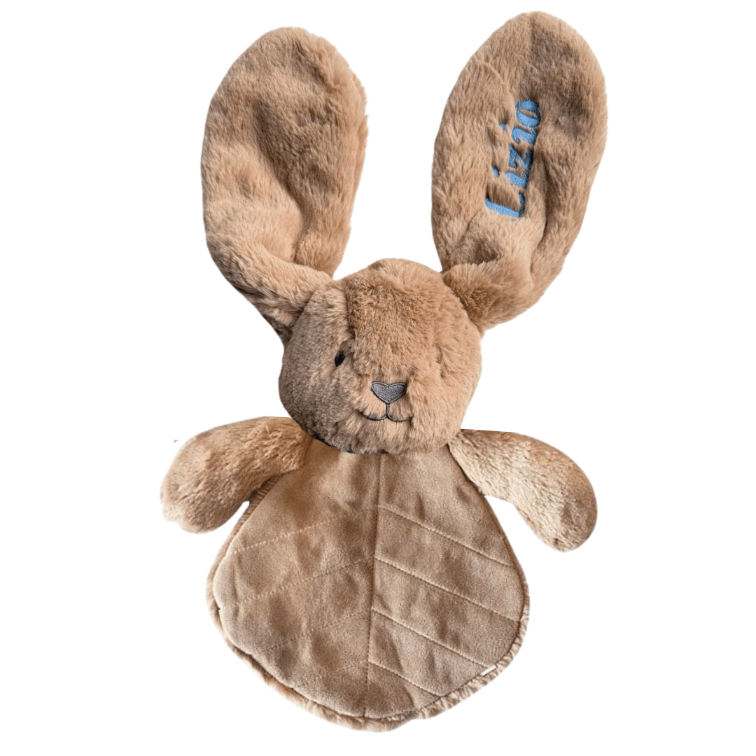 Doudou plat lapin 30 cm – Caramel - Petit coeur salé