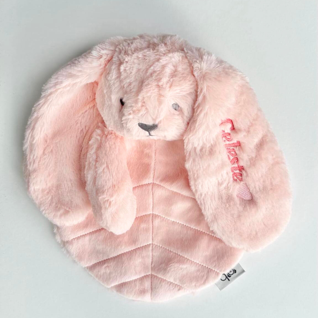 Doudou plat lapin 30 cm – Rose OB DESIGN