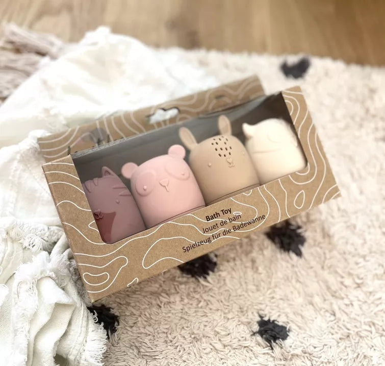 Jouet de bain 4 animaux Couleur : Nude rose LEO & LEA