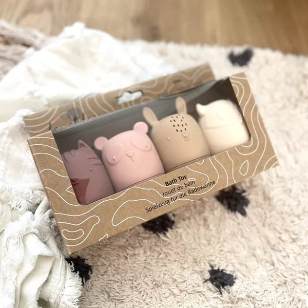 Jouet de bain 4 animaux Couleur : Nude rose LEO & LEA