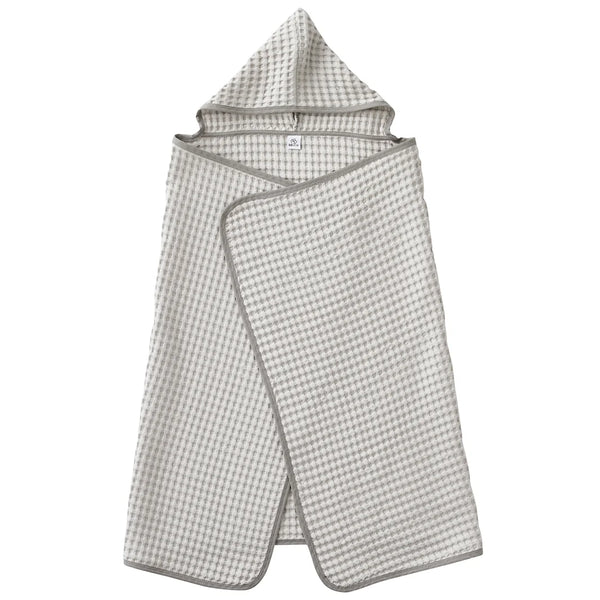 Maxi cape de bain en coton gaufré avec capuche nuage