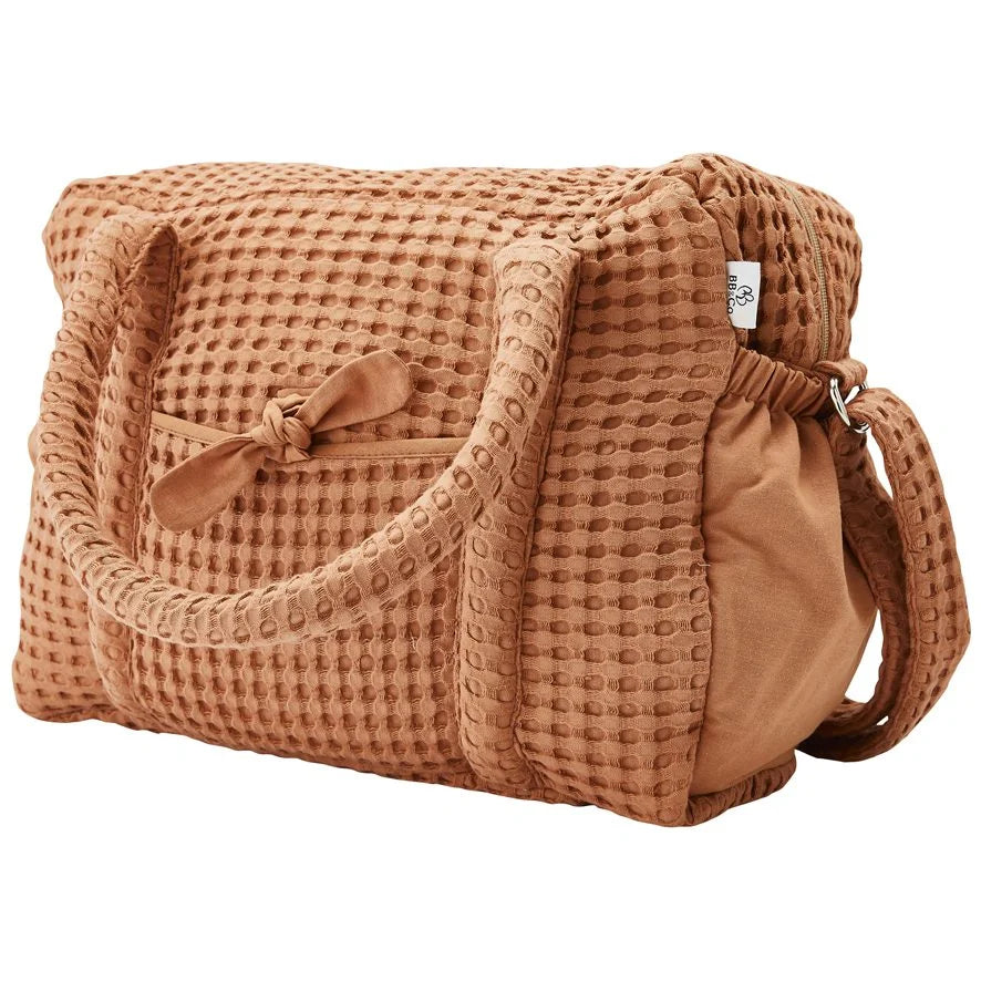 Sac à langer en coton gaufré – Coloris Cassonade