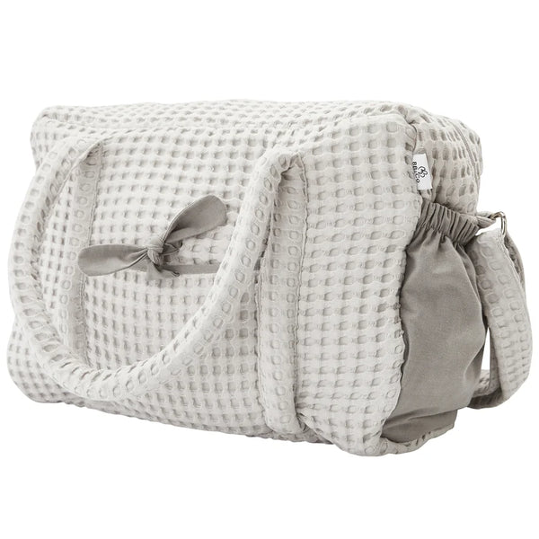 Sac à langer en coton gaufré – Coloris Nuage