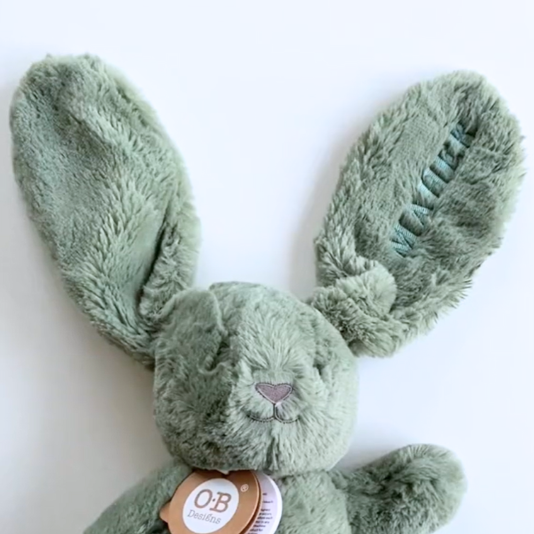 Doudou peluche lapin 30 cm –Sauge OB DESIGN