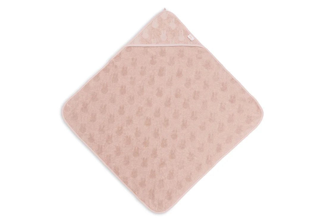 Cape de bain Éponge 75x75cm Miffy Jaquard - Wild Rose - Petit coeur salé