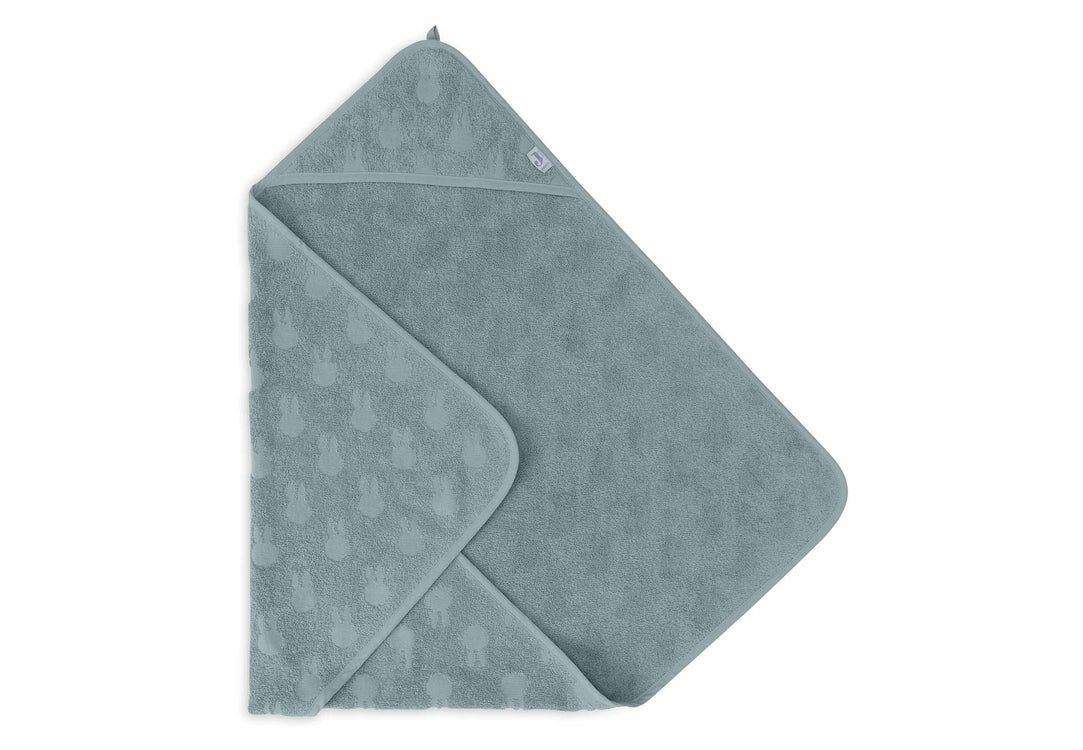 Cape de bain Éponge 75x75cm Miffy Jaquard - Sea Green - Petit coeur salé