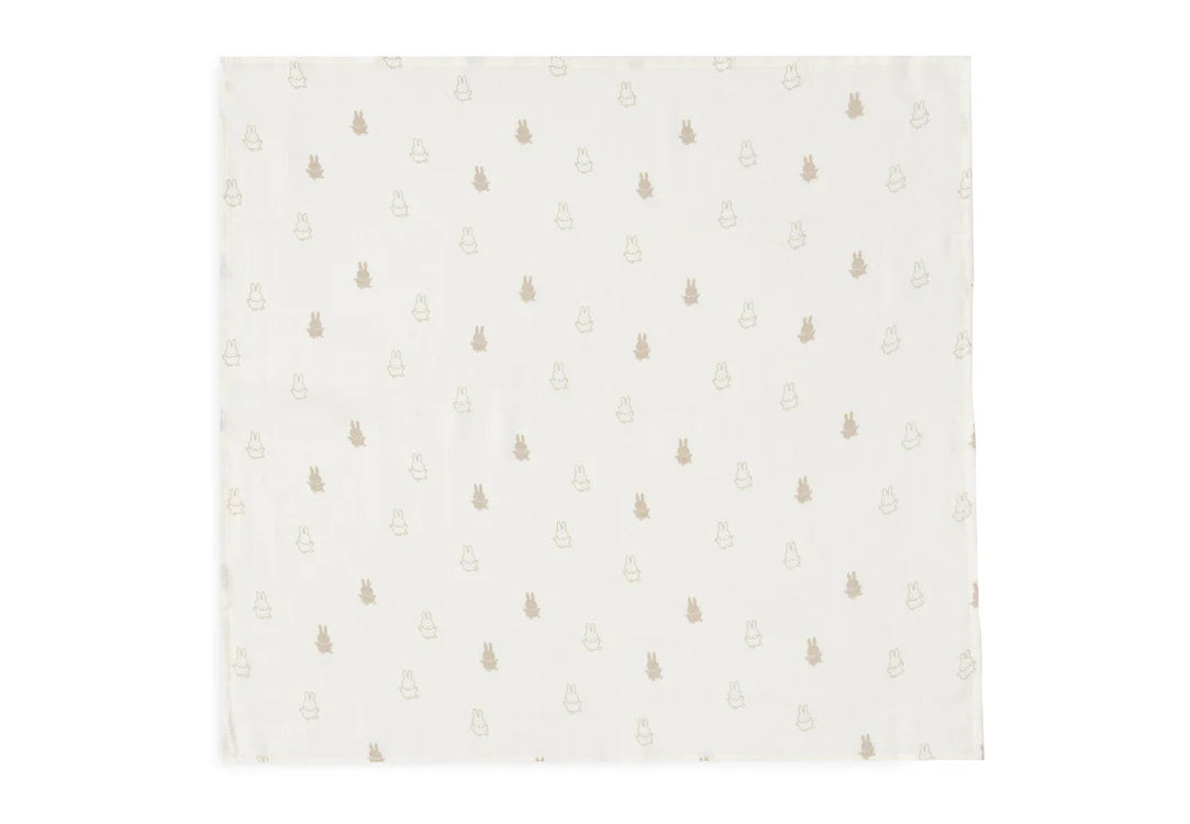 LANGE gaze de Coton Happy Miffy Nougat 70 X 70 CM JOLLEIN