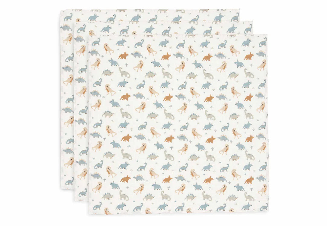 LOT DE 3 Langes Gaze de Coton Small 70x70cm - Roarsome - 3 Unités JOLLEIN