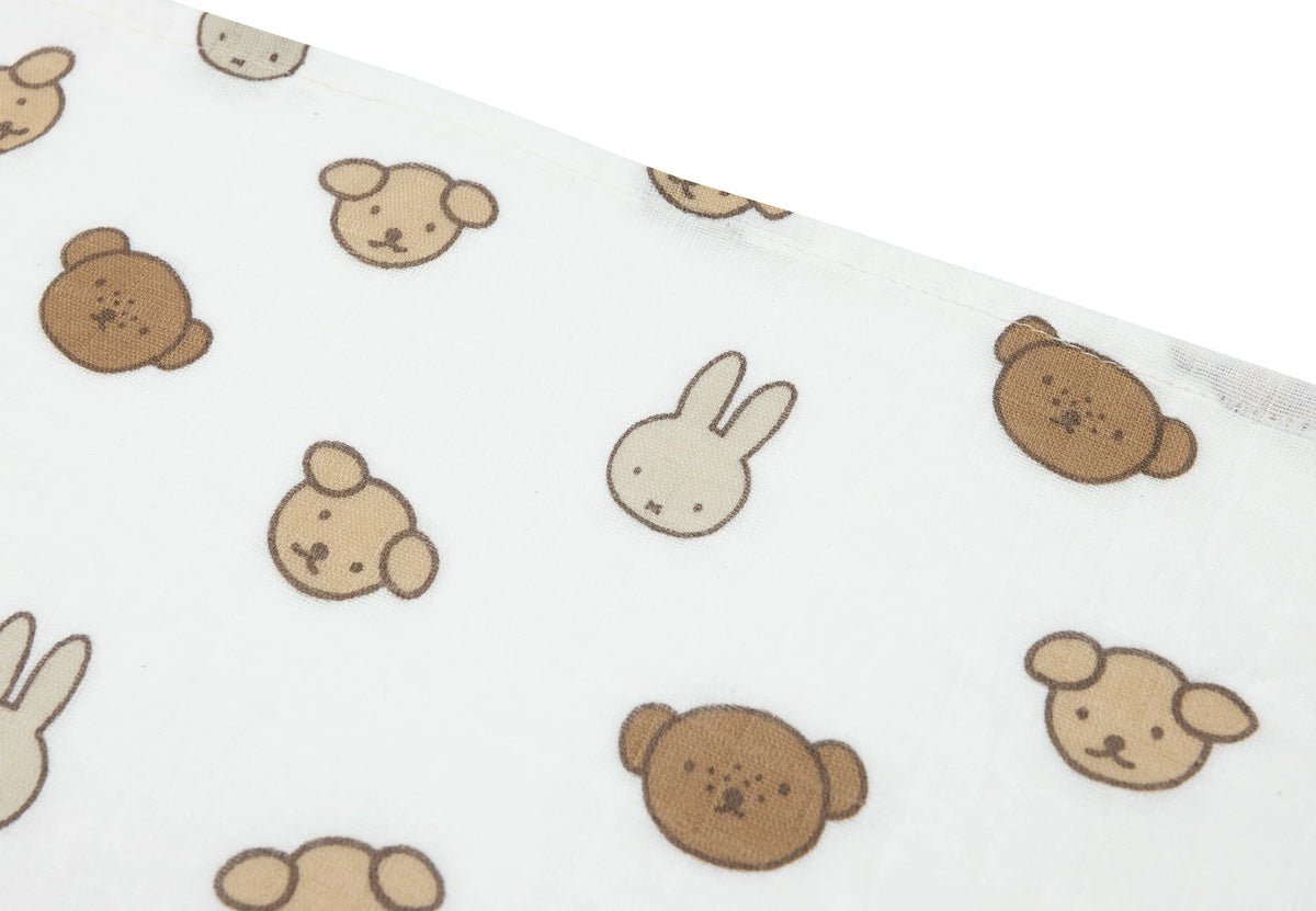 Lot de 3 Langes Gaze de Coton Small 70x70cm - Miffy and Friends - 3 Unités