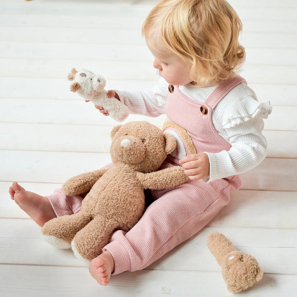 Peluche Ours caramel TEDDY - Petit coeur salé