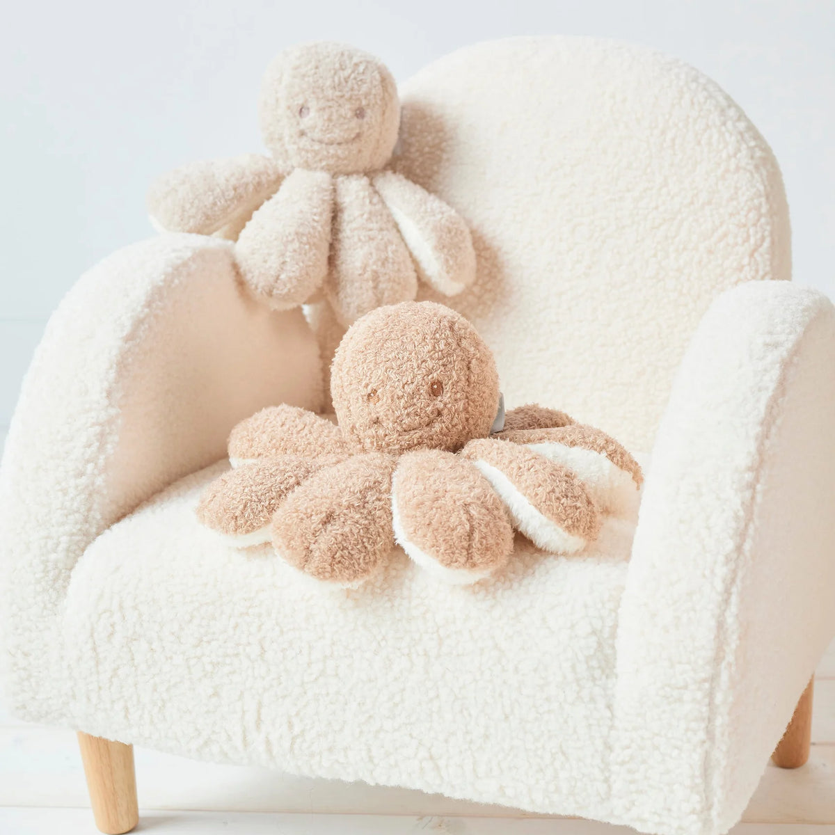 Peluche Pieuvre TEDDY - BEIGE 20 cm