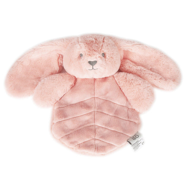 Doudou plat lapin 30 cm – Rose