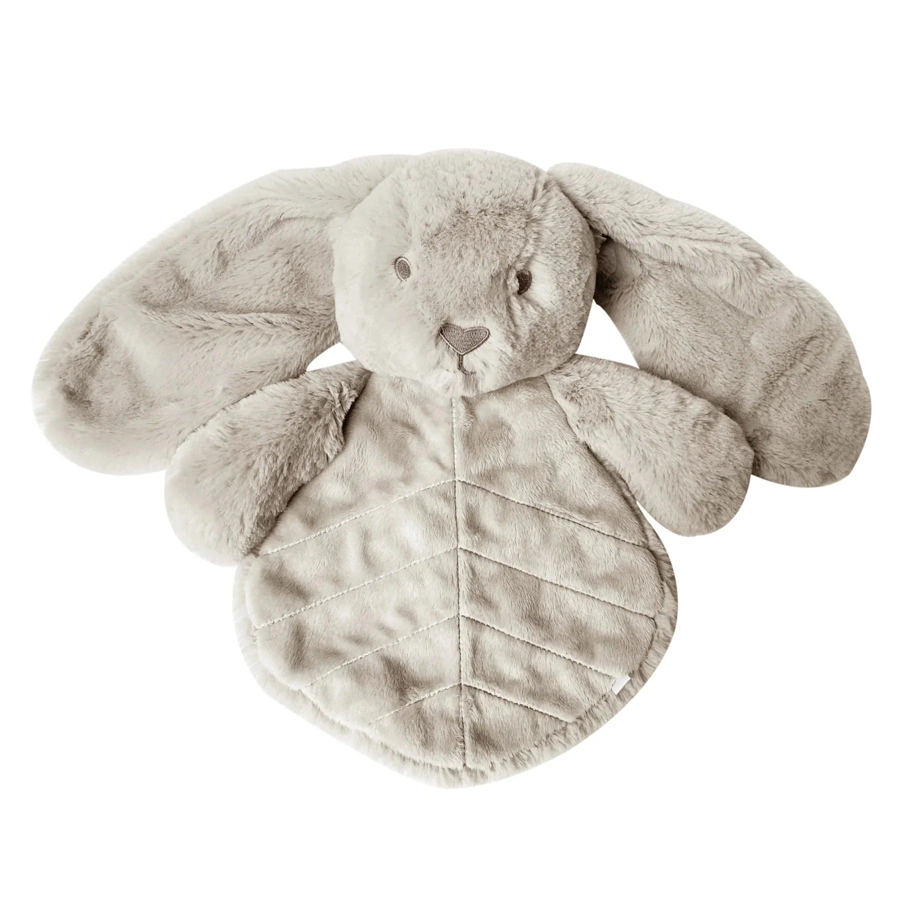 Doudou plat lapin 30 cm – Crème - Petit coeur salé