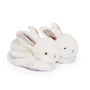 Coffret cadeau naissance chaussons lapin taupe avec hochet - 0/6 mois