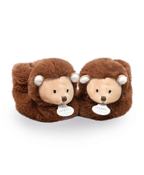 Chaussons bebe en peluche hérisson - Unicef - 0-6 mois