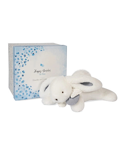 Coffret Pantin Lapin bleu - Happy Glossy - 25 cm