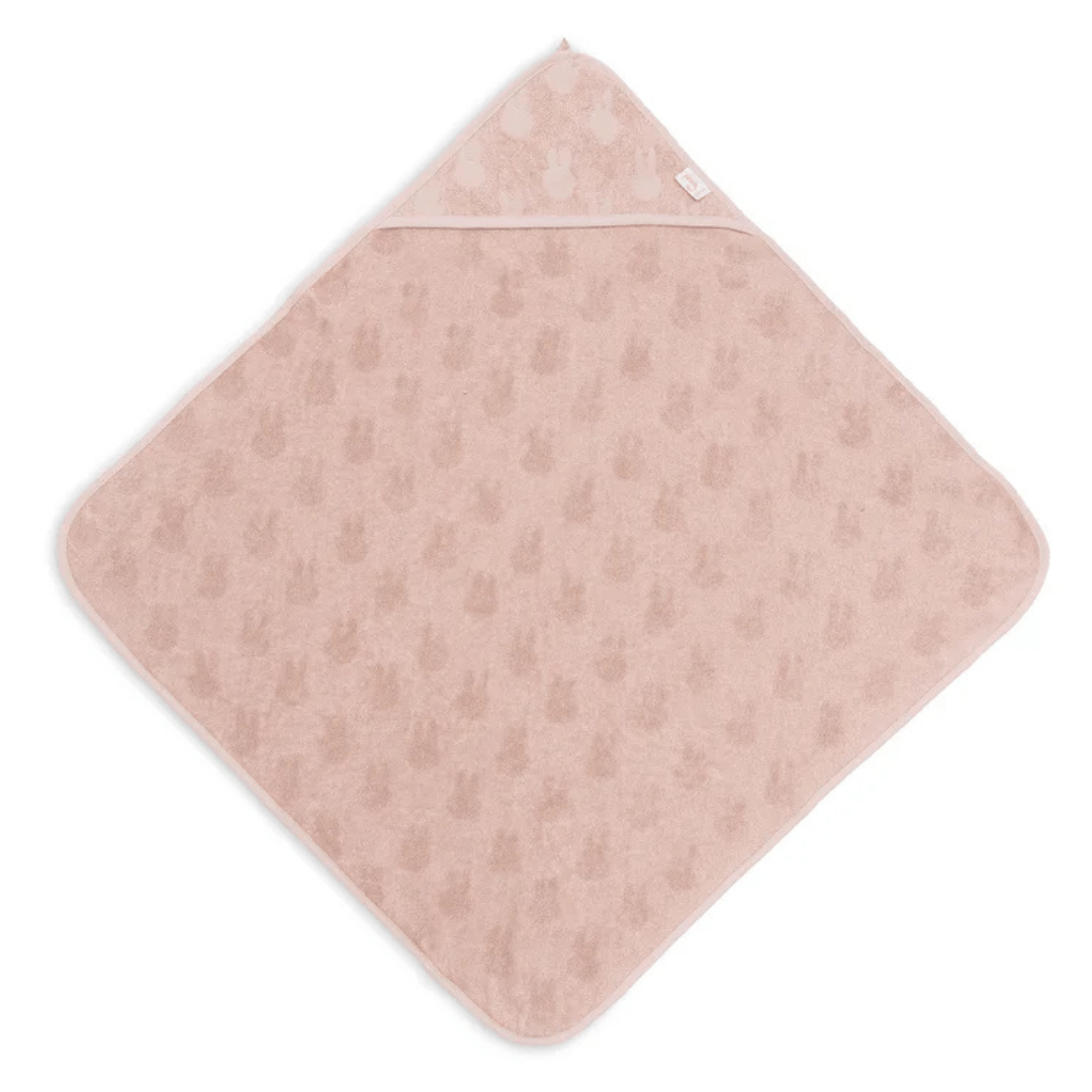 Cape de bain Éponge 75x75cm Miffy Jaquard - Wild Rose - Petit coeur salé