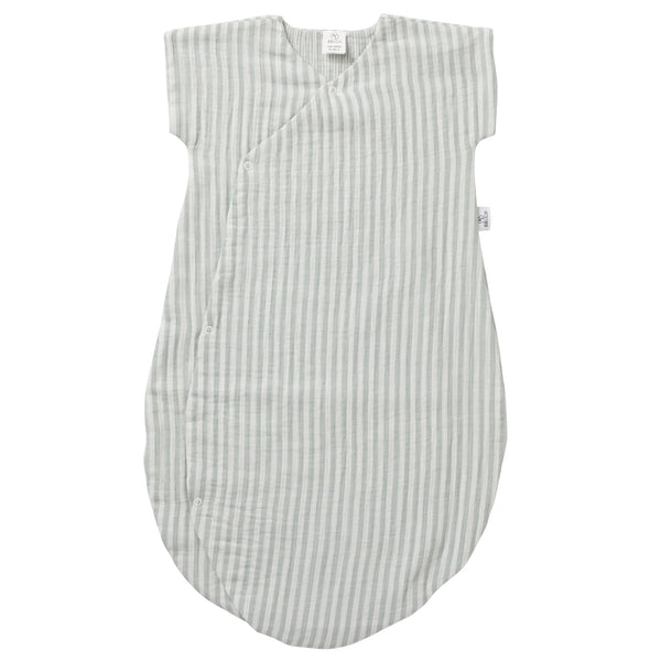 Gigoteuse d’été légère rayé vert de gris – Soft Stripes 6-18 mois