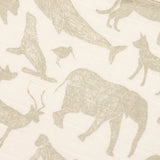 LOT DE 3 Langes Gaze de Coton Small 70x70cm Animals - Olive Green - 3 Unités JOLLEIN