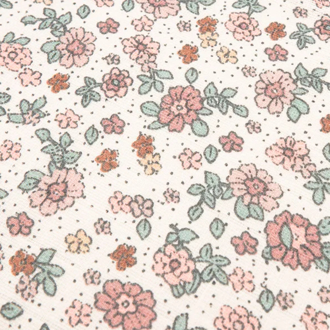 LOT DE 3 langes Gaze de Coton Small 70x70cm - Retro Flowers - 3 Unités - Petit coeur salé