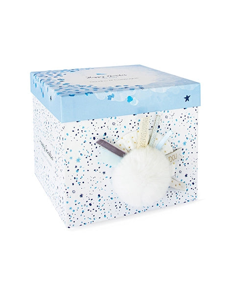 Coffret Pantin Lapin bleu - Happy Glossy - 25 cm