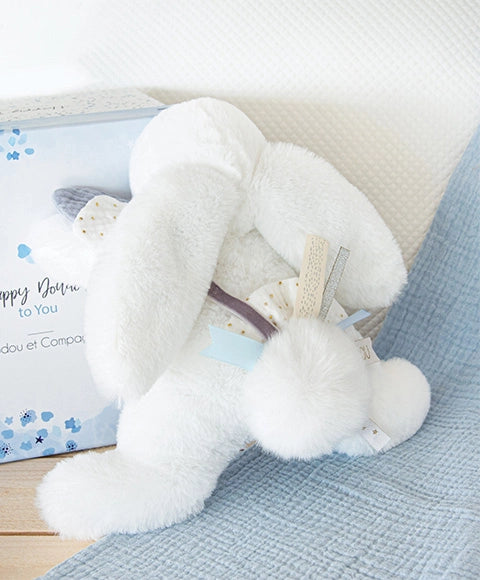 Coffret Pantin Lapin bleu - Happy Glossy - 25 cm