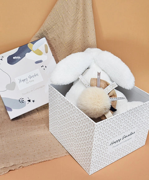 Coffret Pantin Lapin beige - Happy Wild - 25 cm