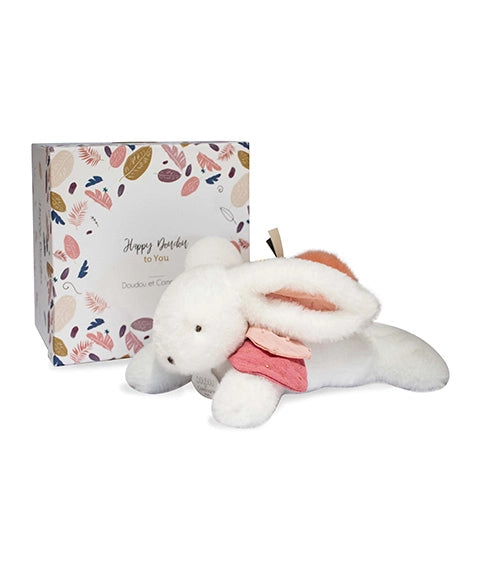 Coffret Pantin Lapin Vieux rose - Happy Boho - 25 cm