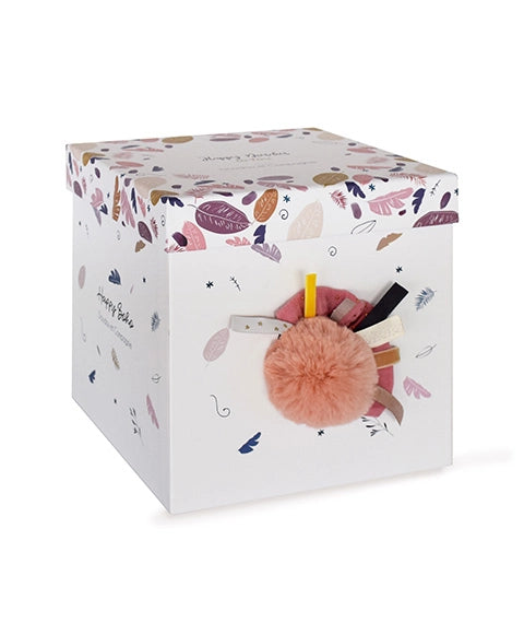 Coffret Pantin Lapin Vieux rose - Happy Boho - 25 cm