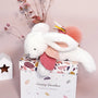 Coffret Pantin Lapin Vieux rose - Happy Boho - 25 cm