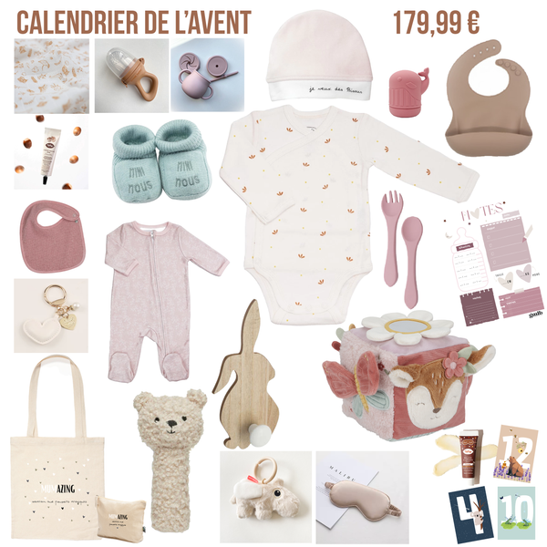 Calendrier de l’avent en attendant bébé Petit coeur salé | Cadeau de grossesse original