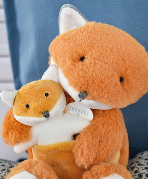 Peluche renard avec Bébé - 25 cm - Unicef DOUDOU ET COMPAGNIE