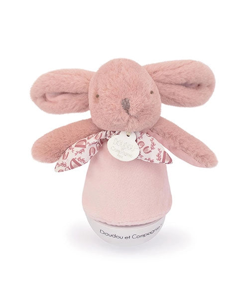 Veilleuse bebe musicale Culbuto rose - 16 cm