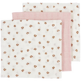 Lot de 3 langes léopard rose 70x70cm MEYCO BABY