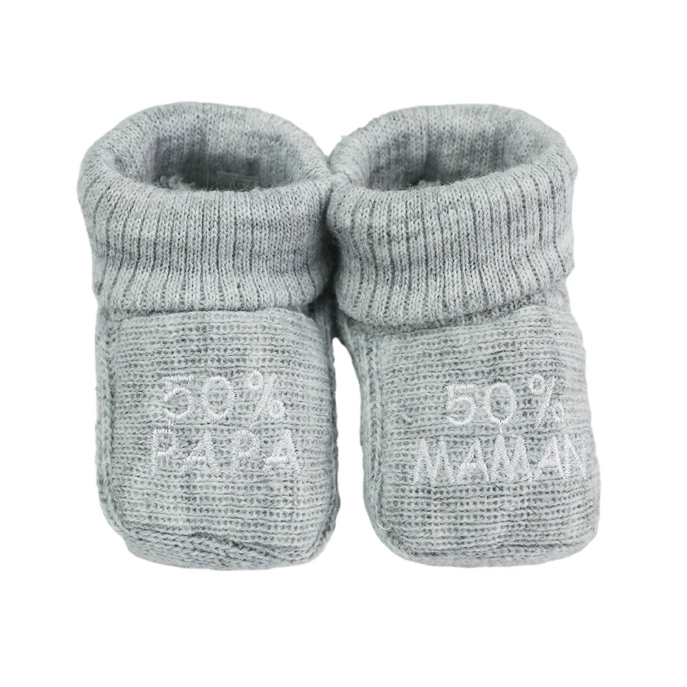 Chaussons bébé 50% papa/50% maman