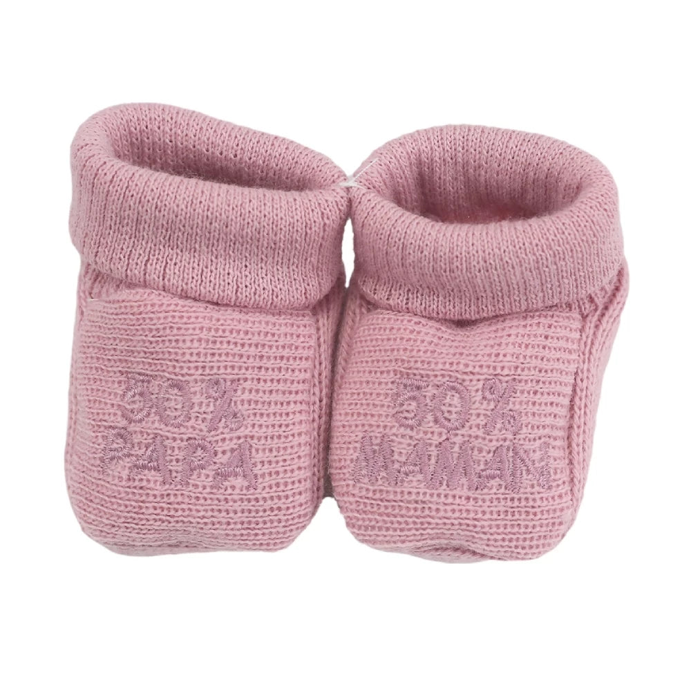 Chaussons bébé 50% papa/50% maman