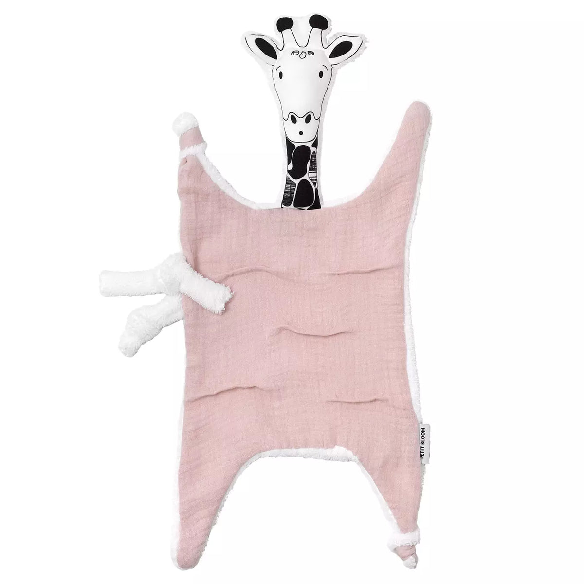 Doudou lange girafe rose PETIT BLOOM