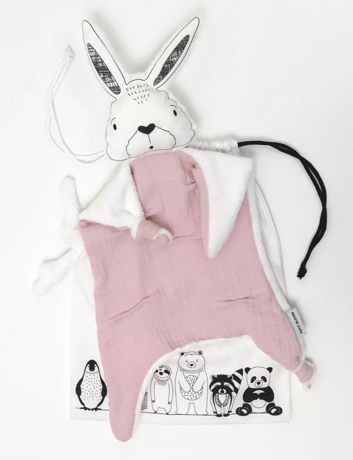 Doudou lange Lapin rose PETIT BLOOM