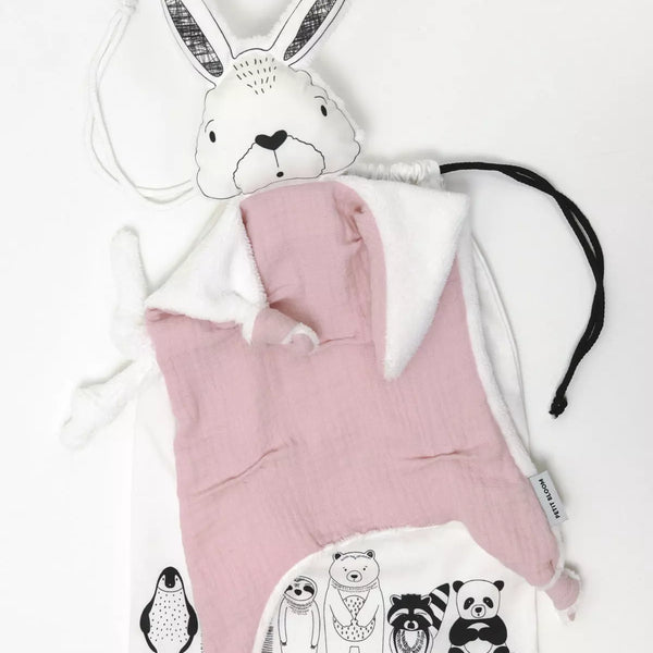 Doudou lange Lapin rose PETIT BLOOM