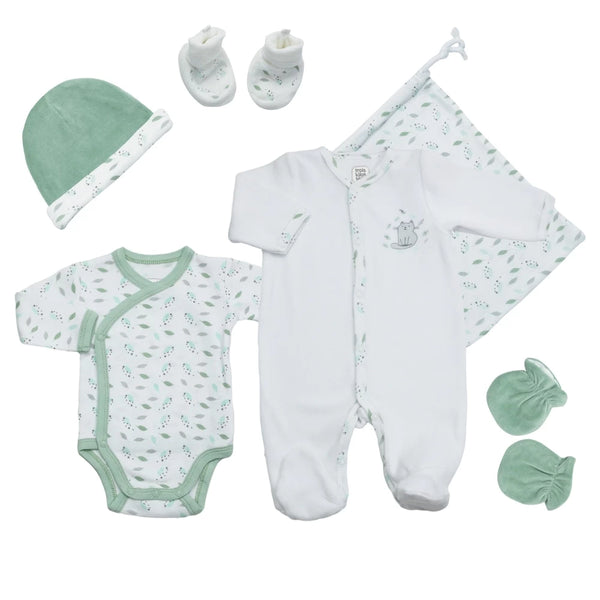 Trousseau de naissance - Vert sauge - Taille : 1 mois