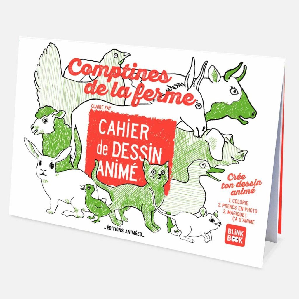 Livre de coloriage animé - Comptines de la ferme