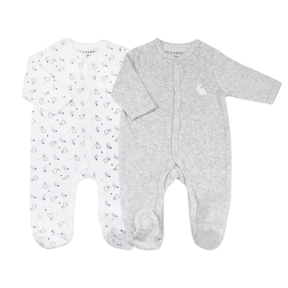 Lot pyjamas bébé - Velours lapinou